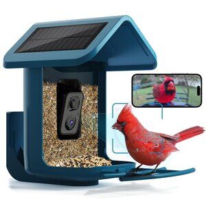 Onlyfly Bird Feeder with Camera Solar Powered : Smart Camera Bird Feeder 2K Live